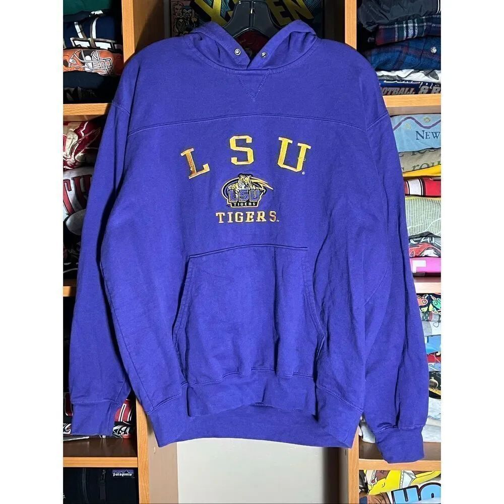 Vintage Y2K NCAA LSU Logo Pullover Hoodie